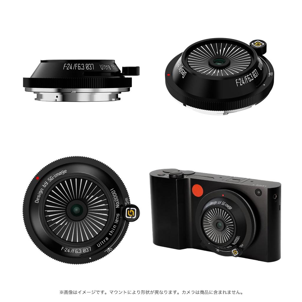 SG-image 24mm F6.3 Full-Frame Leica L-Mount Prime Ultra-Thin Pancake Lens, Black (2-Year Warranty) (Official Japanese Product)