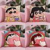 MINISO Crayon Shin-chanS Pillow Case Anti-dustmite Pillowcase Invisible Zipper Silky Short Plush Sofa Cushion Cover