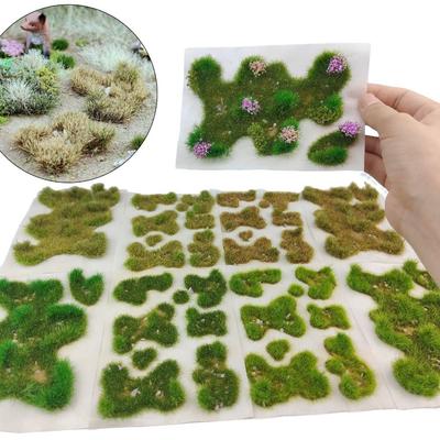 Multicolor Mini Grass Clusters Building Models Photo Props Artificial Grass Clusters DIY Accessories Sand Table Scenes Model