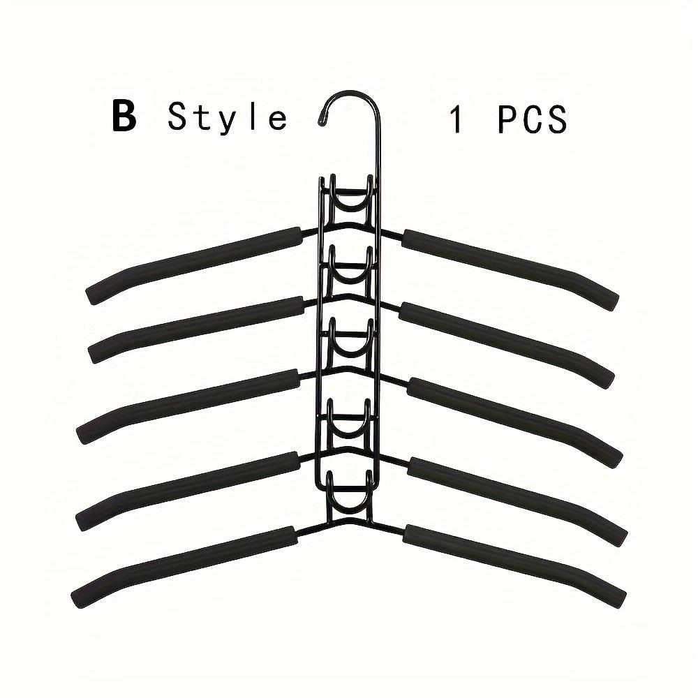 1 szt. 5-warstwowy wieszak na ubrania do użytku domowego, jednoczęściowy, oszczędzający miejsce w pomieszczeniu, suszarka na ubrania, zdejmowany uchwyt do przechowywania, wieszak montowany