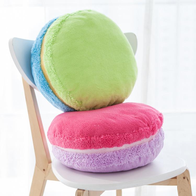Charming 15 Inch Macaronshaped Cushion With Plush Cover And Supportive Pp Cotton Filling