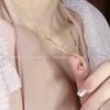 Retro Wavy Water Drop Necklace: Euro-American Style, Neutral, Gold & Silver Sweater Chain.