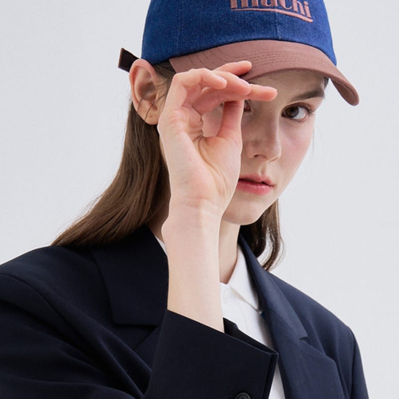 Macni SIGNATURE LOGO MIX DENIM BASECAP_BLAUER DENIM