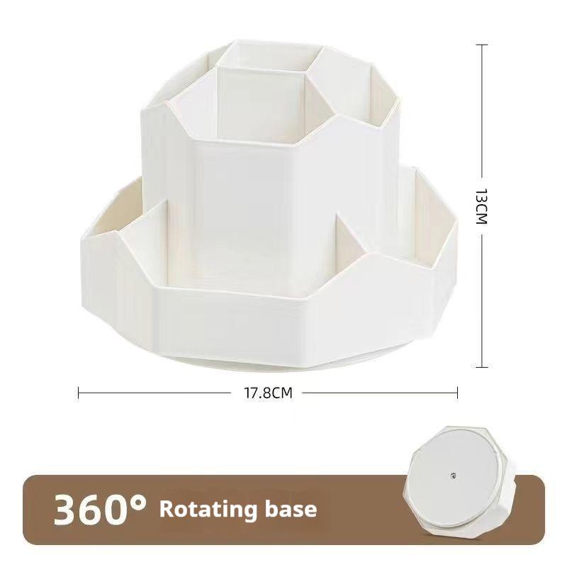 Large Capacity Rotating 360 Degree Pen Holder Student Desktop Stationery Storage Multi-Functional Desk Accessories Organizer