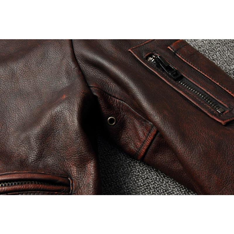 Chinese Size Vintage Genuine Leather Jacket Men Real Cowhide Air Force Flight Suit A2 Pilot Jacket Bomber Jacket Jaquetas Masculina