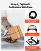 Stair Climbing Cart, 54 Kg Stair-Climbing Capacity, Portable Folding Trolley Cart with Telescoping Handle, 6 Wheels and 2 Bungee Cords, Stair Climber