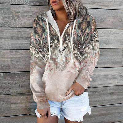 Outono Inverno Artístico Estilo Retro Moletom Com Capuz Moda Feminina Quente Moletom Com Capuz
