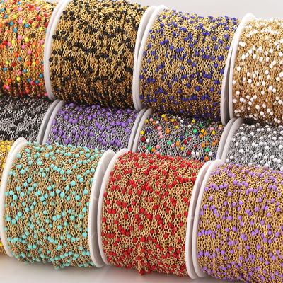 2M Edelstahl Perlenkette Bunte Schmuckkette Anhänger Schmuckherstellung Zubehör Geeignet für Schmuckherstellung