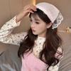 Hair Accessories Retro Flower Lace Triangle Scarf Hair Band White Fashion Bandana Turban Headband For Women Headwarp