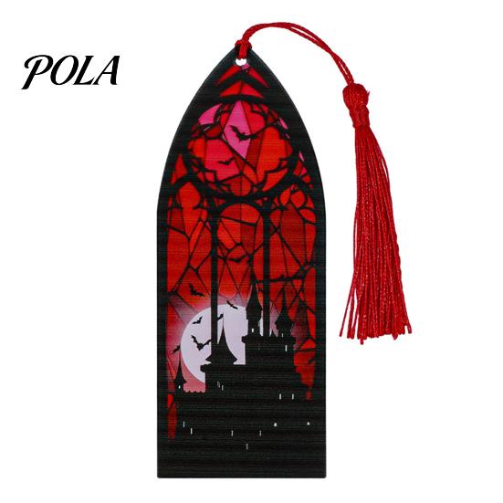 Decorative Book Accessory Stained Glass Art Acrylic Bookmark, Halloween Dark Aesthetic Mark, Transparent Bookmark Page Marker with Tassel, Gifts