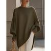 2026 Autumn/Winter Women's Solid Color Loose Knitwear: European & American Round Neck Pullover Sweater