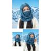 Gorro de Ciclismo à Prova de Vento de Cor Sólida Macio, Capuz Térmico de Inverno, Balaclava com Cordão, Mantenha-se Aquecido, Máscara de Esqui, Chapéu Feminino