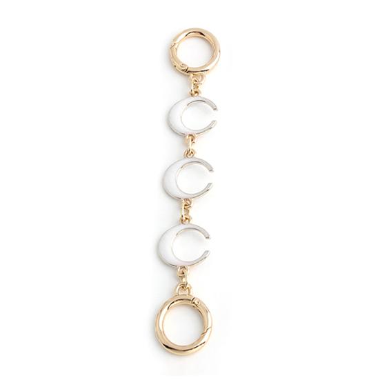 

Удлинительная цепочка DIY, замена ремня для сумки на плечо, удлиненная цепочка в форме полой луны, полированный легкий кошелек, удлинитель ремня для кошелька белый