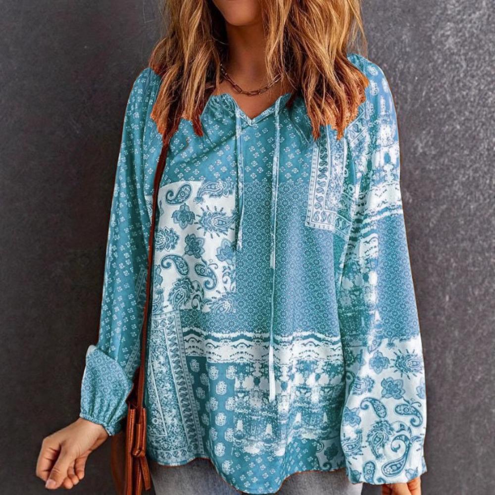 QICED Women's Fashion Casual Long Sleeve Blouses & Shirts