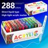 Wide Range 586 Liquid Ink Highlighter: 288-Color Acrylic Marker & Journal Pen with Large Capacity