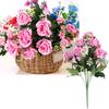 Artificial Rose Flowers Fake Simulation Plastic Flowers for Home Garden DecorPeach