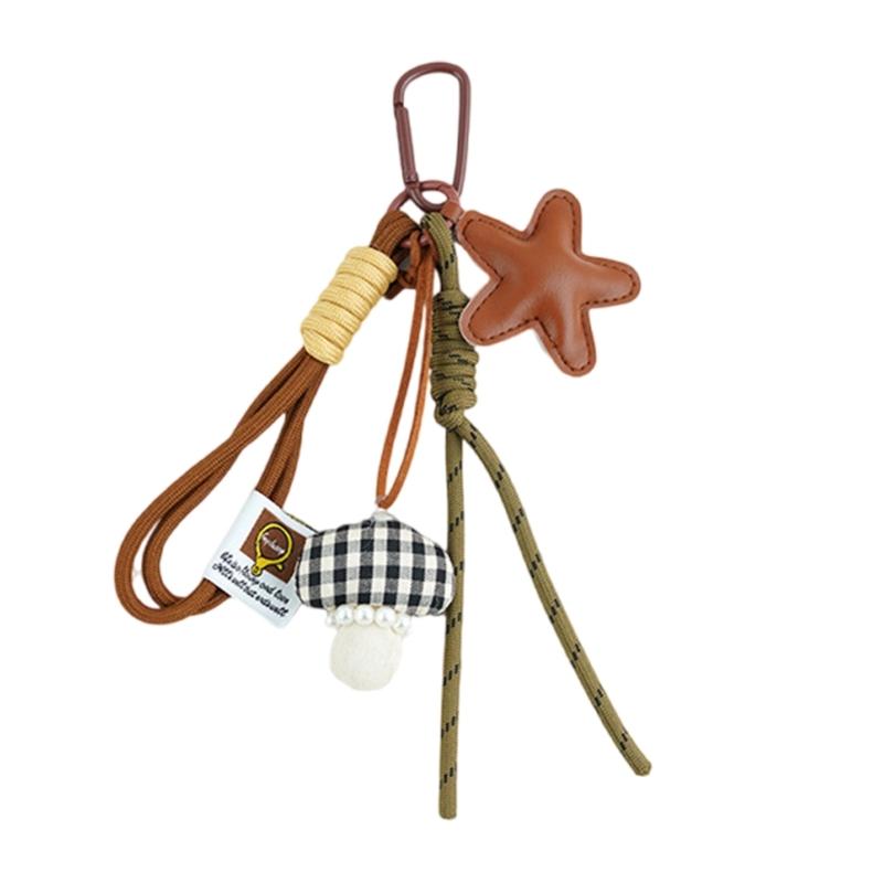 Elegant Star Keychain Bag Charm Practical Metal Key Holder Bags Pendant Stylish Purse Accessory For Women