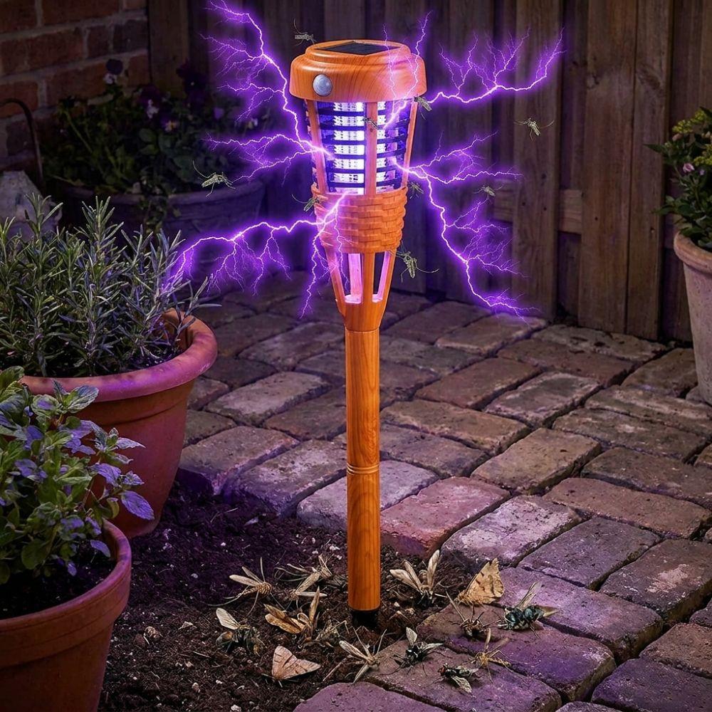 Non-toxic Safe Outdoor Bug Zapper Ground Spike Plug-in UV Light Insect Trap Lamp  Yard Patio