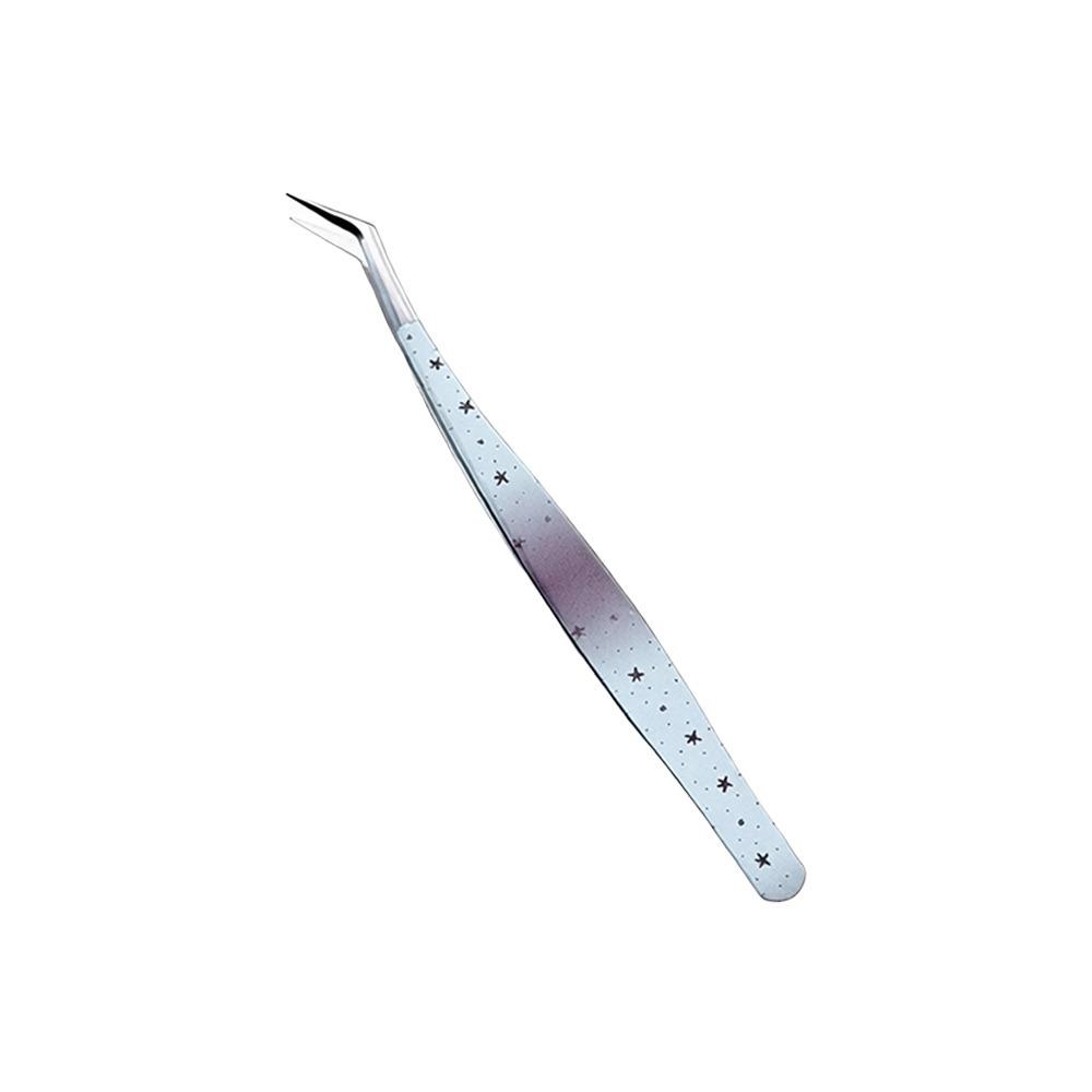 Anti-static Curved Stickers Tweezers Lashes Extension Tweezer Miniature Scene Stickers B