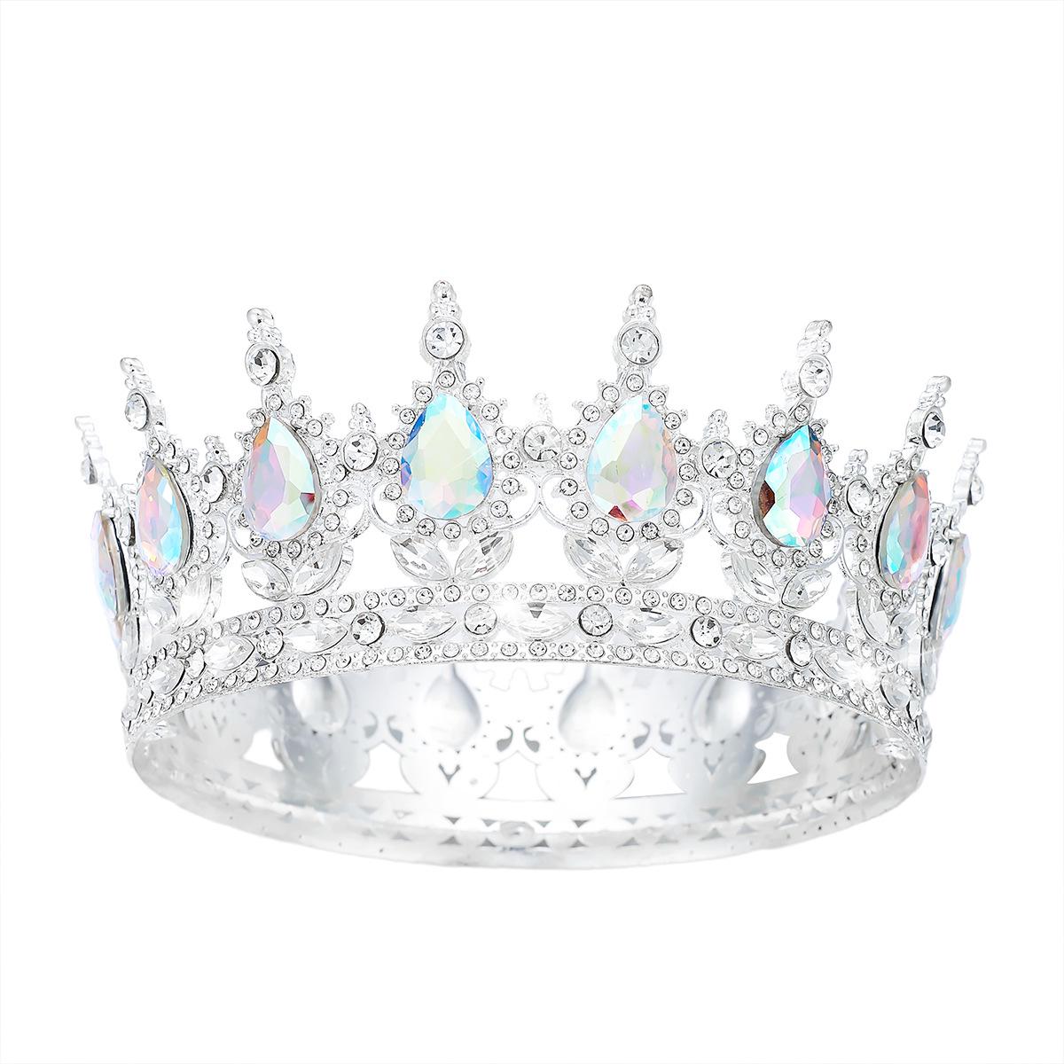 

Европейская барочная стразовая королевская корона тиара украшение для волос