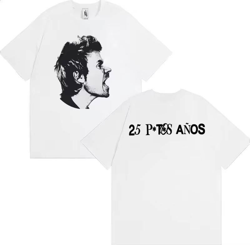 Vintage Washed Dani Martín 25th Anniversary Tour Pop Rock Printed Cotton T-shirt Men Women Tee Summer Casual Fashion Clothing Tops Streetwear