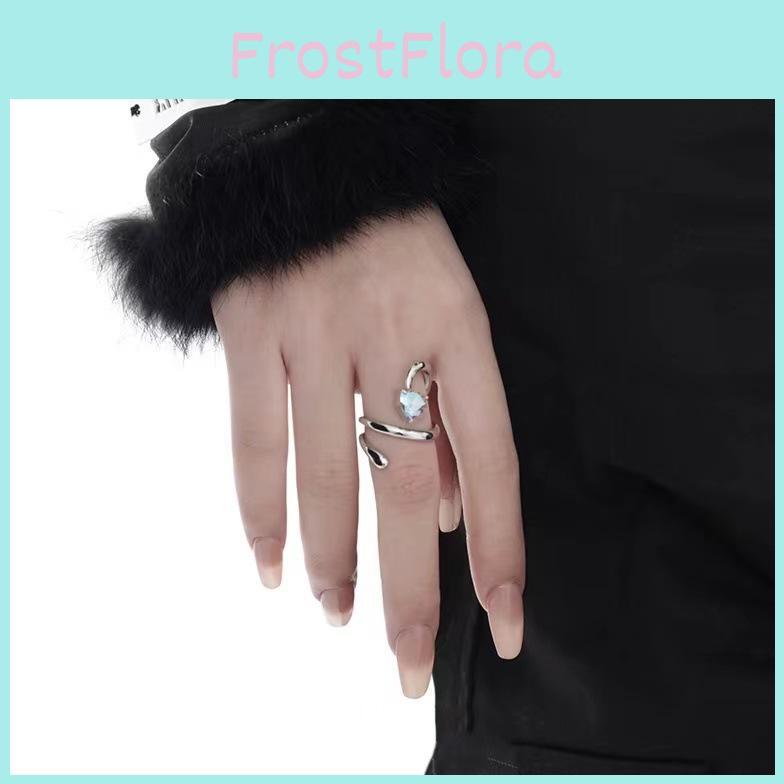 Trendy Heart Shaped Zirconia Adjustable Ring For Women Elegant Fashion Accessory