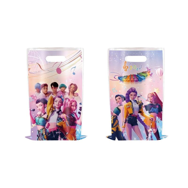 K Pop Łowca Demonów Torby na Prezenty Kpop Łowca Demonów Dekoracje Urodzinowe Huntrix Akcesoria Imprezowe Pudełka na Prezenty Imprezowe