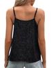 Women Glitter Loose Camisole Tops Sleeveless V Neck Vest Casual Elegant Tank Tops Female Summer Shirts