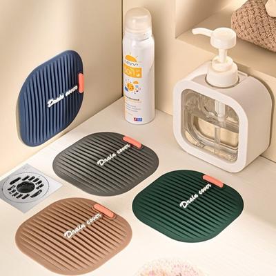 Silicone Sewer Floor Drain Cover Reusable Thickened Shower Drain Cover Anti-blocking Drainage Floor Drain Sticker
