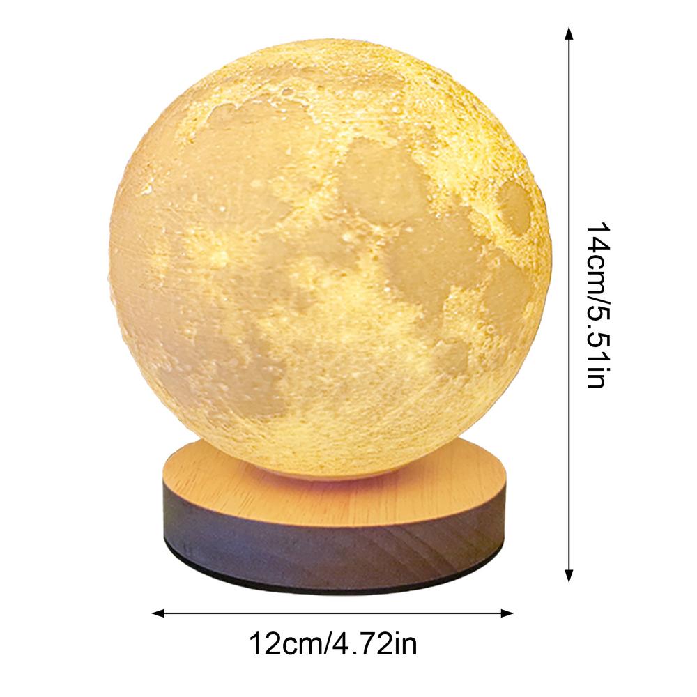 3D Print Moon Lamp USB Rechargeable 3 Color Moon Lamp LED Night Light Children's Night Lamp Bedroom Decoration Birthday Gifts