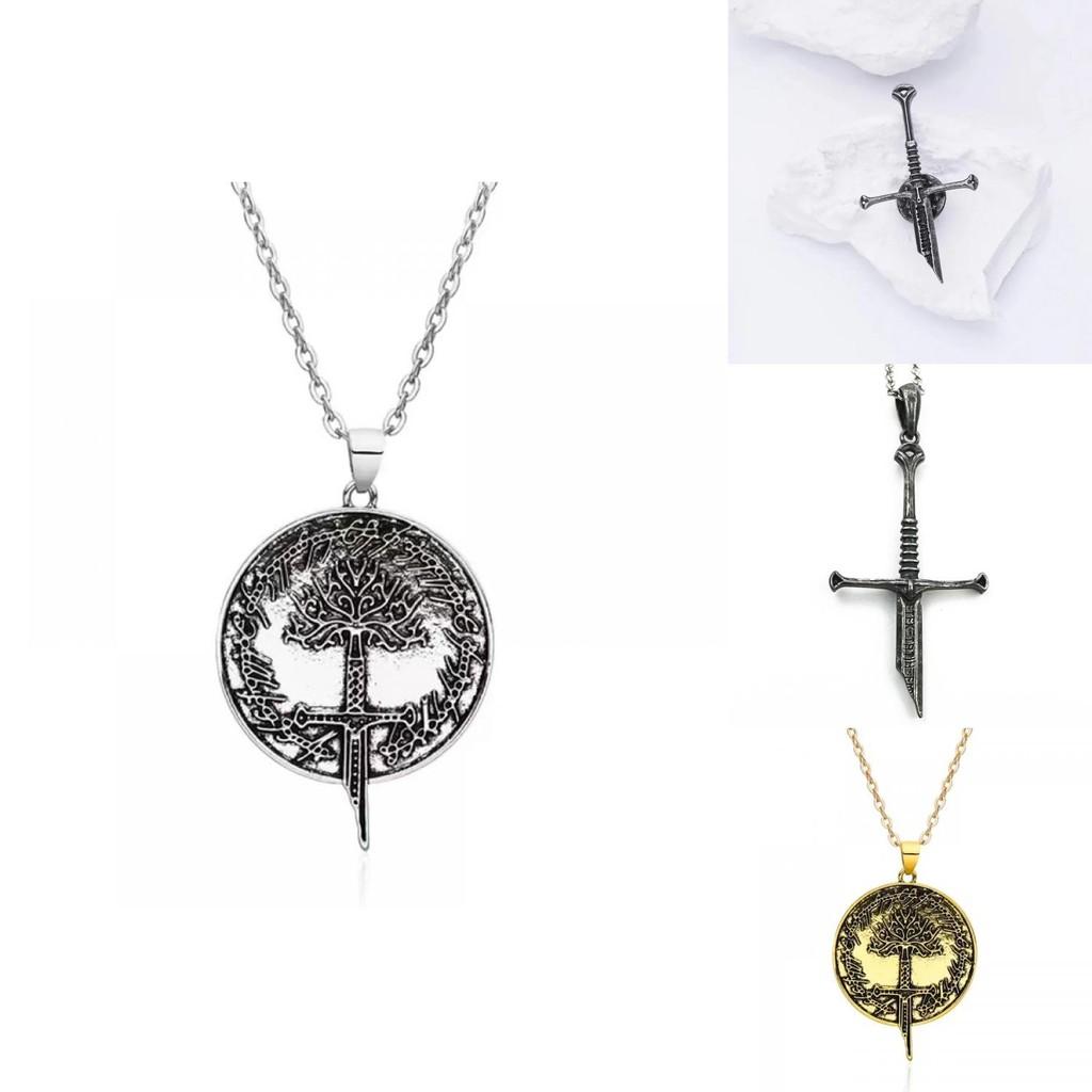 Unique Geometric Metal Necklace Inspired By With Elegant Short Sword Design