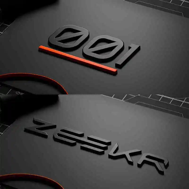 For ZEEKR 001 X 007 7X 009 Black Badge Front Rear Badge Blackened Modification Accessories
