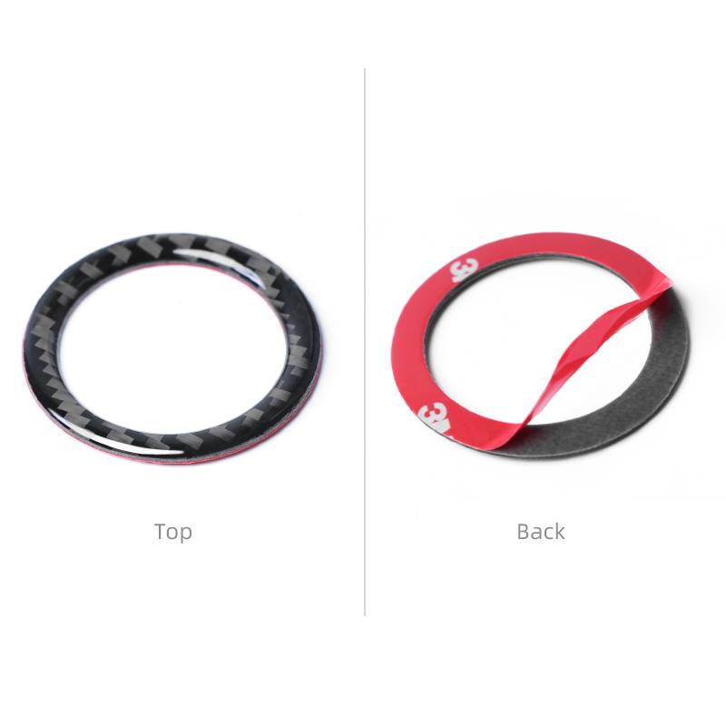 For Mercedes Benz W204 W205 A C Class GLA CLA GLC Ignition Switch Key Hole Ring Trim Carbon Fiber Sticker Car Interior Accessory