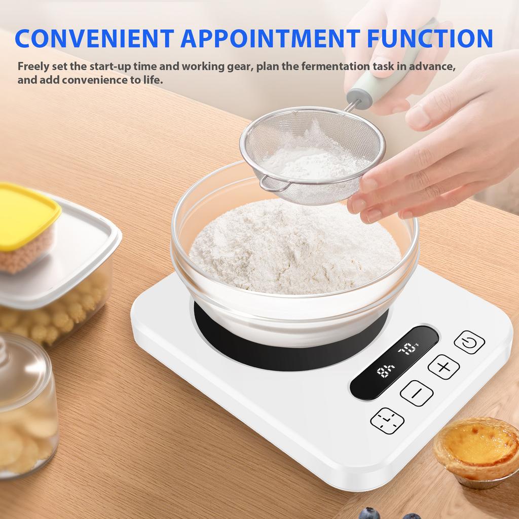 PC Sourdough Starter Warmer Temperature Control Dough Fermentation Thermostat Reservation Function Sourdough Warmer Mat Cooking