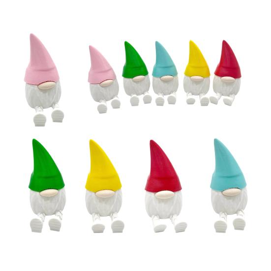 1/5Pcs 3D Printed Gnome Figurine with Articulated Legs Movable Joints