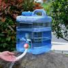 5/8/10/12/15L Clear Plastic Water Container Tanks with Tap Outdoor Water Bucket Camping Water Carrier Portable Bucket
