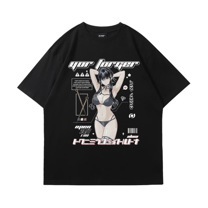 Yor Forger Anime Graphic Print T-shirt XXL