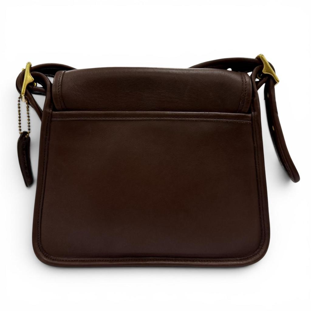 Very Good COACH Shoulder Bag Old Coach Rambler Turnlock Flap Brown Women 9061 Used