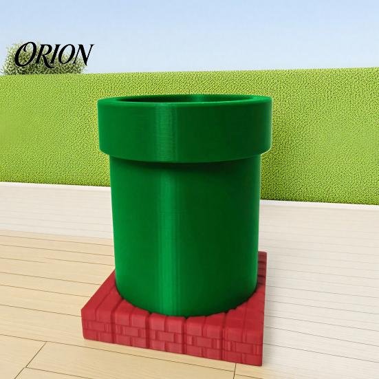3D Printed Planter Pot Pipe Pen Holder, Desk Pencil Cup Storage Container, Holder Ornament Multifunctional Succulents Pot, Desktop Decoration for Home