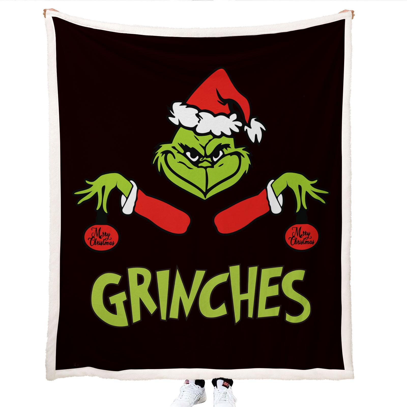 

Рождественский плед Мягкий флисовый плед из фланели, Все Легкий согревающий плед для гостиной/спальни One Size