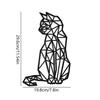 Metal Cat Wall Decor Wall Art Hollow Out Geometric Decor Polygonal Wall Artist Home Wall Art Decoration