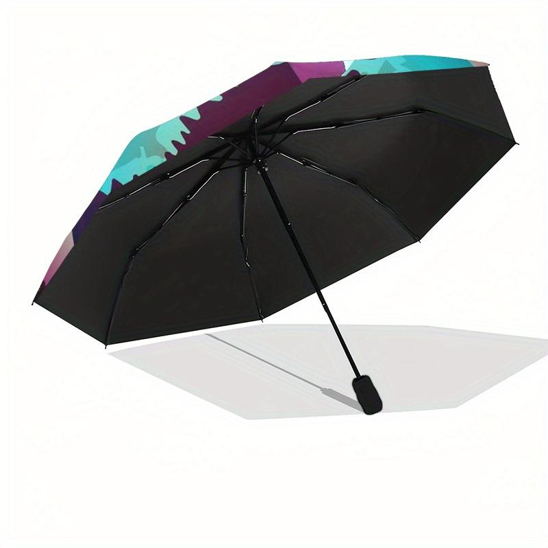 Jurassic Adventure: Dinosaur Silhouette ArtworkUmbrella, Portable 3-Fold Compact Umbrella for Men & Women Gift