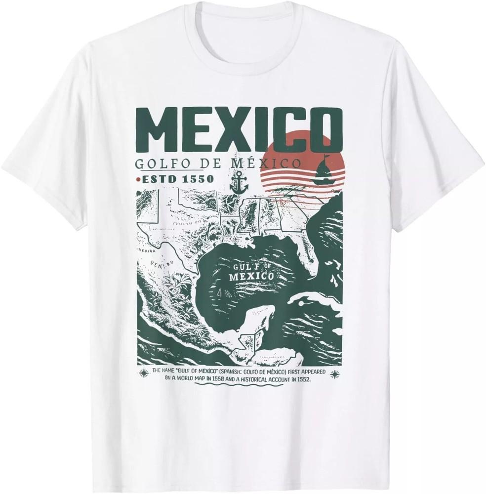 Gulf of Mexico 1550 Historic Map T-Shirt Unisex T-Shirt XL