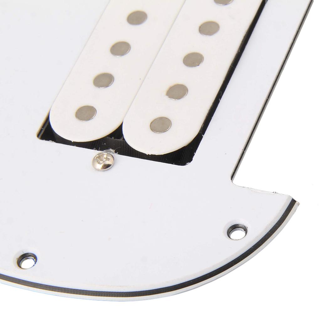 Yibuy White 11Hole Wired Plate Pickguard for HH Humbucker Guitar