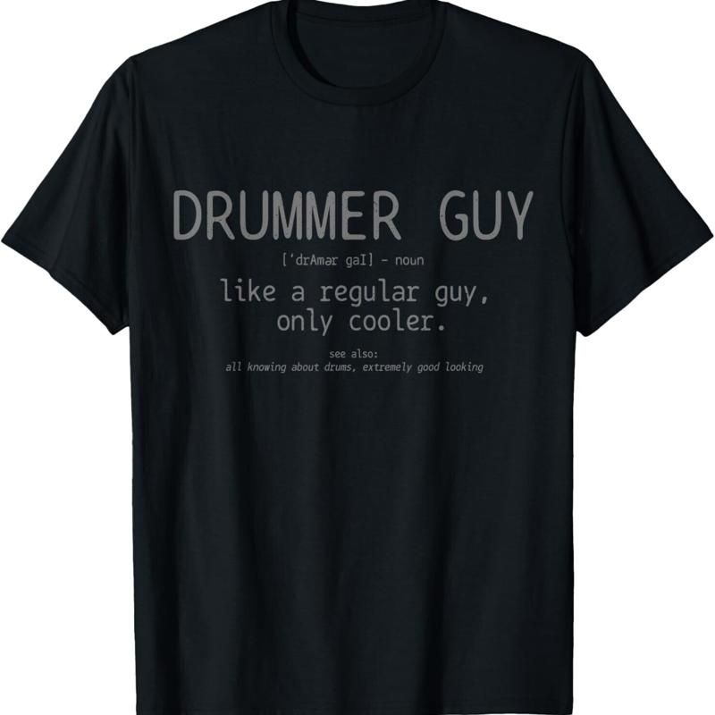 Drummer Guy Definition Funny Vintage Drums Drumming T Shirt S разноцветный