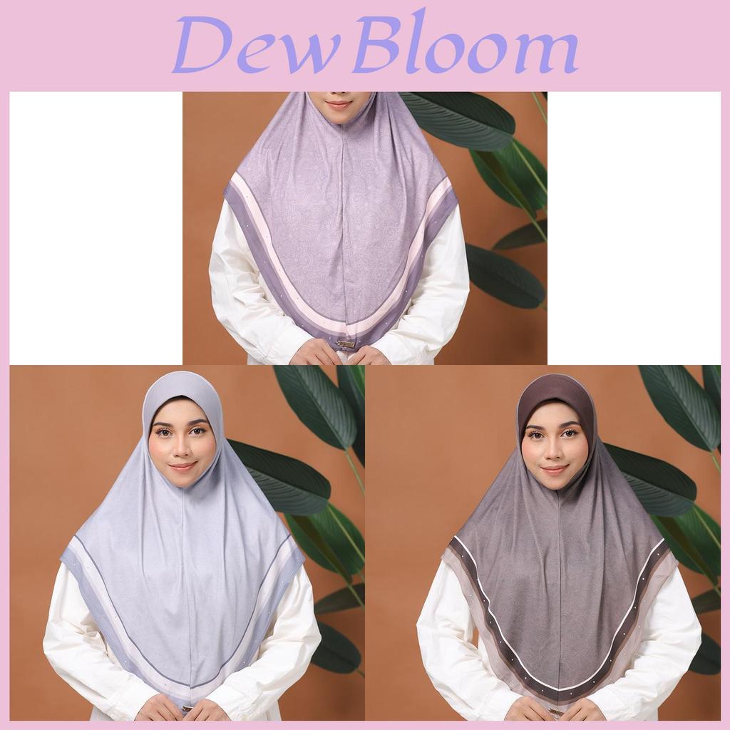 Ethnic Style Ladies Headscarf With Padded Edging And Floral Pattern For Summer Wear