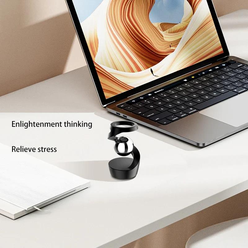 Gravity Defying Kinetic Desk Toy Desktop Levitating Gyro Stress Relief Kinetic Levitation Toys Optical Illusion Desk Toy