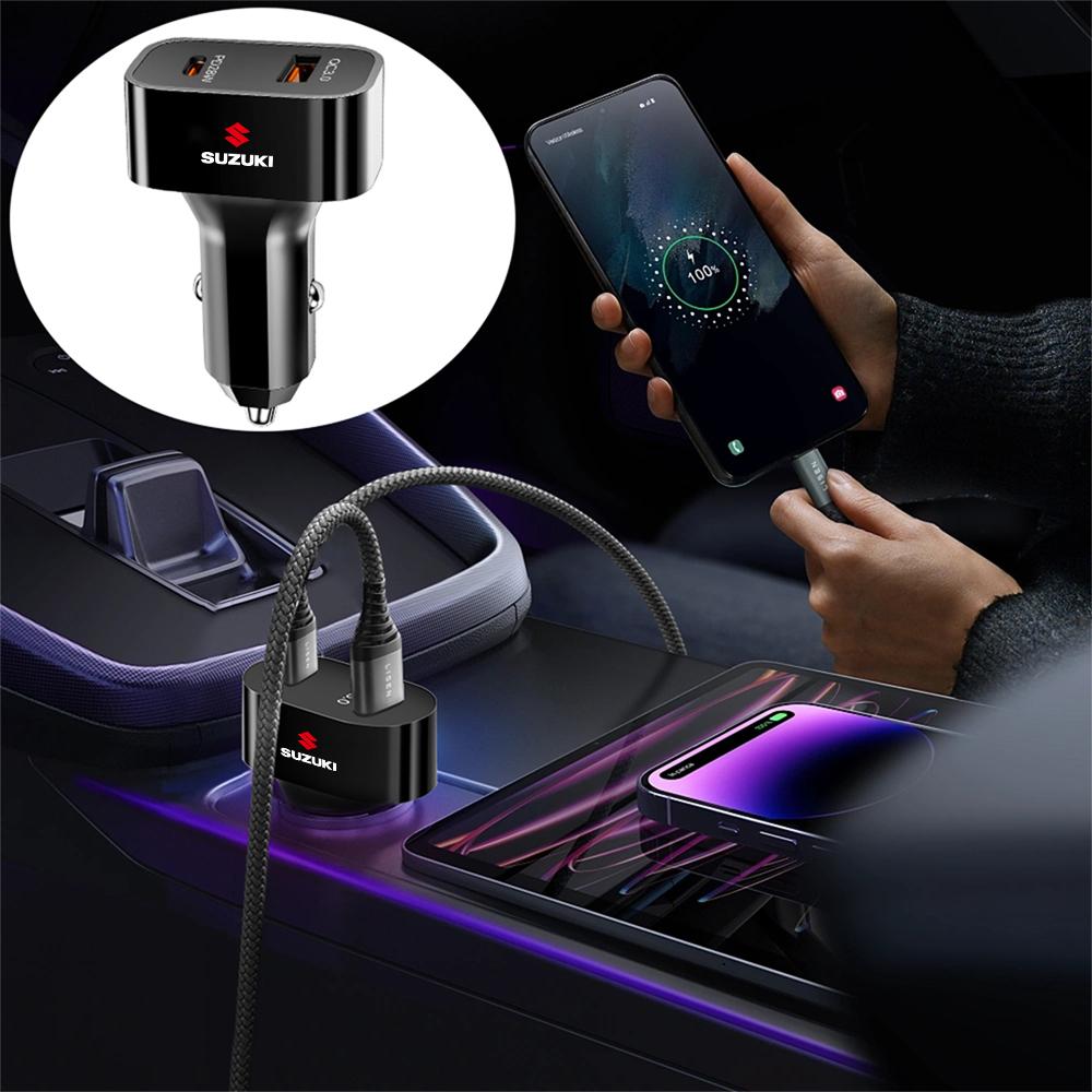 Fast Charging PD QC3.0 USB Type C Adapter Car Mobile Phone Charger For Suzuki Swift Grand Vitara Jimny Celerio Scross Alto Ciaz