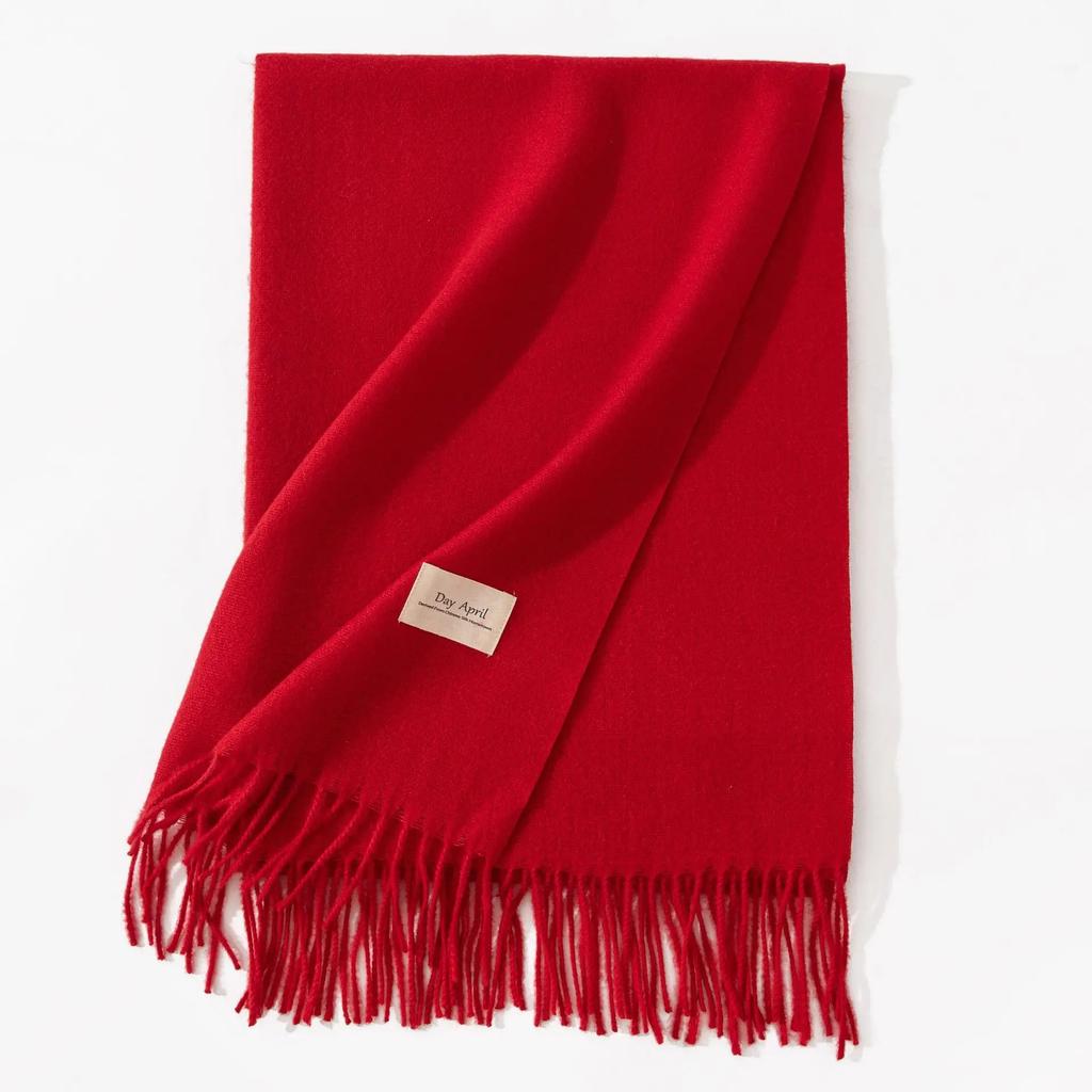 Winter Cashmere Scarves Women Warm Shawls Wraps Solid Colors Neckerchief Men Scarf Fashion Hijab Stoles Pashmina With Tassels