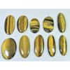 332Cts. Natural Tiger Eye Oval Cabochon Loose Gemstone 10Pcs Lot 34-44 MM C-715